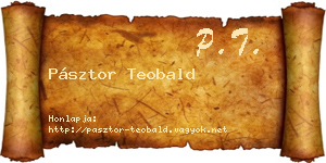 Pásztor Teobald névjegykártya